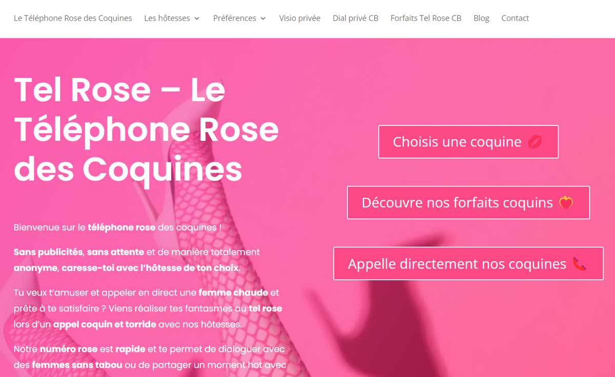 TELROSE DIALROSE, té"léphone rose en FRance