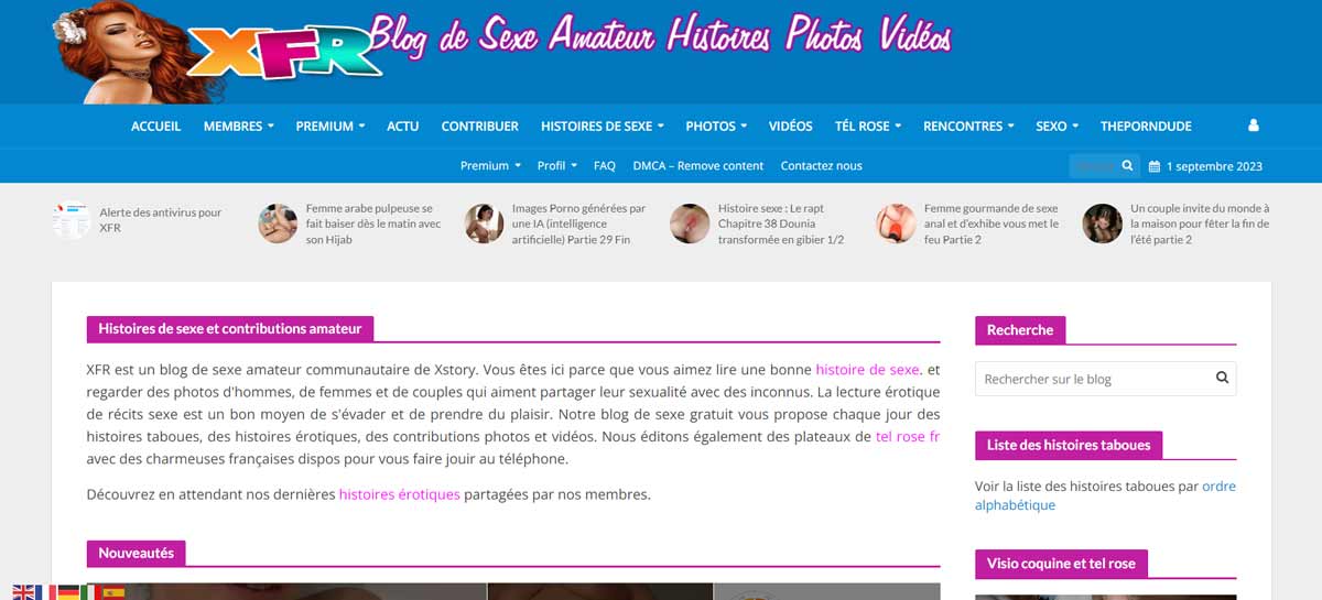 XFR, blog libertin amateur