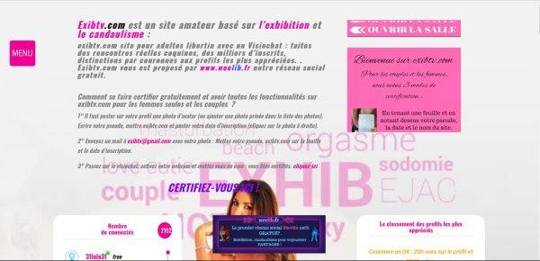 Exhibtv : le visiochat libertin 100% gratuit