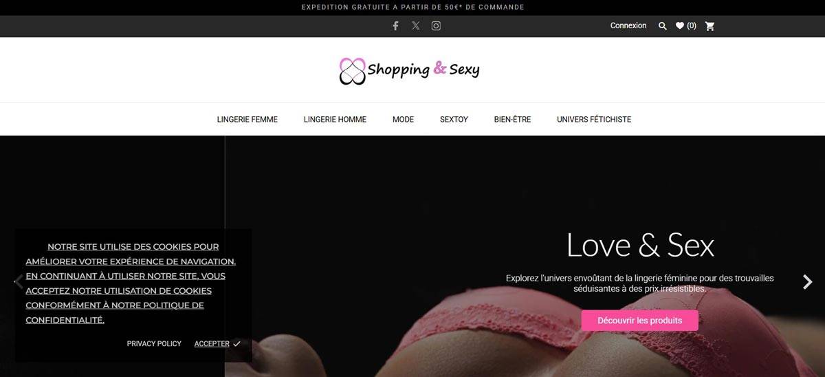 Le site shopping sexy est un sexe shop en ligne de première qualité !