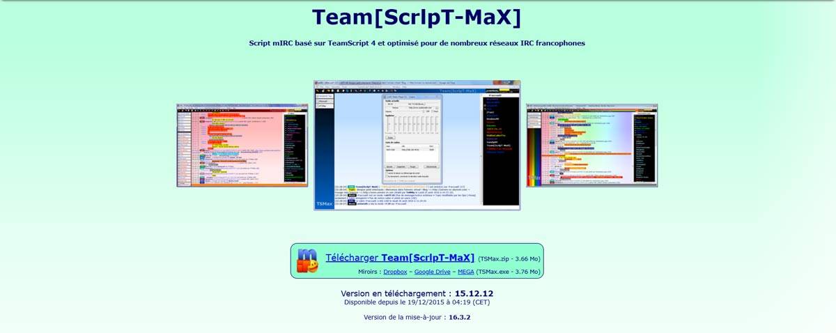 le script de tchat TSmax